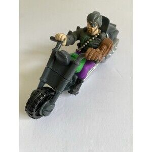 Action Man Dr X Cyborg Biker Toy On Motorcycle Chopper